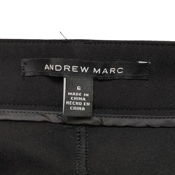 ANDREW MARC Slim Leg Ponte Knit Womens Pants in Black Size 6 - Picture 4 of 8